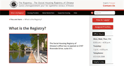 Desktop Screenshot of housingregistry.ca